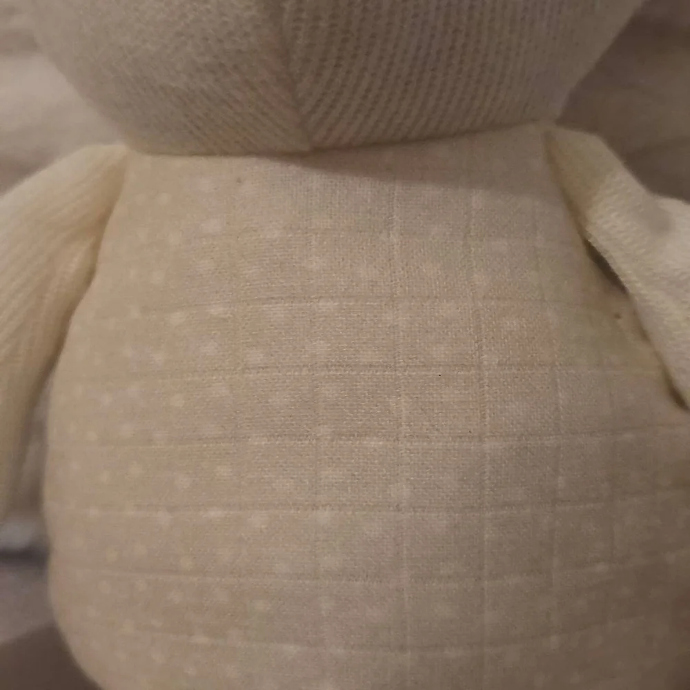 Baby Cloud Island Off-White Orange Bunny Plush Toy One Size